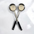 6 Ounce Slotted Stainless Steel Portion Control Ladle Spoon, Commercial Grade Serving Scoops, Pack of 2