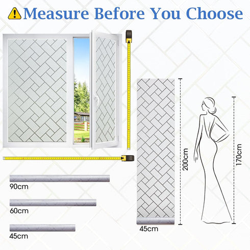 Coavas Non-Adhesive Frosted Glass Window Film & Privacy Film for Home & Office 23.6"x78.7" Easy DIY Installation