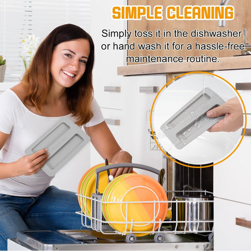Toaster Cover 2 Slice, 2 Pack Silicone Washable Machine Cover, 6.22x4.09in Kitchen Appliance Covers (Gray)