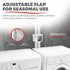 Deflecto Extra Heat Dryer Saver, Compatible with 4 Inch Transition Ducts, White