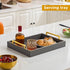 40cm x30cm Serving Trays with Handles, Grey Decorative Serving Tray, Ottoman Trays, Living Room, Bathroom, and Outdoors