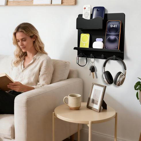CHENYAOAI Floating Shelves for Bedside Shelf Accessories Organizer, Wall Mount Self Stick On, Cute Room Decor
