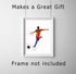 Male Soccer Player Abstract Sport Wall Art Print 11x14 for Teen Boy Bedroom Decor