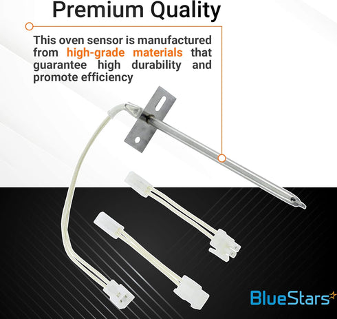 BlueStars 12001656 Oven Temperature Sensor Part - Compatible with Whirlpool Kenmore Ovens