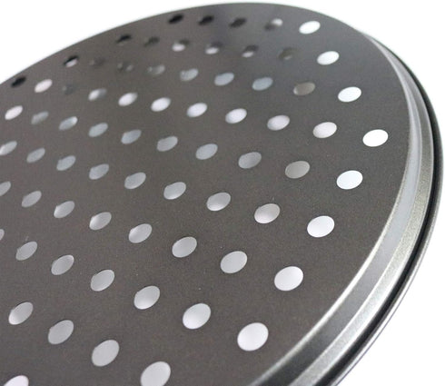 Handook Nonstick Pizza Pan for Oven, Carbon Steel Pizza Baking Pan with Holes, 12 Inch