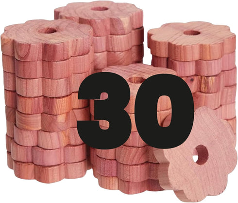 Cedar Rings for Clothes Storage – 30 Fresh Cedar Rings to Protect Your Clothes from Damage