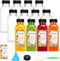 TOMNK 12pcs Juice Bottles, 12oz Reusable Plastic Juice Containers Bottles with Caps