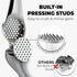 Set Zulay Kitchen Premium Garlic Press Rust Proof & Dishwasher Safe Garlic Mincer Tool with Silicone Garlic Peeler
