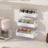 3-Tier Countertop Wisuce Tea Holder for Tea Bags Organizer - White Bamboo Tea Organizer for Tea Bags Stackable Wall