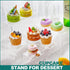 Sintuff 24 Pcs 6 Set Acrylic Display Risers, Clear Acrylic Shelves for Table Decoration, Party Showcase Organizer