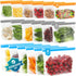 Dishwasher Safe Reusable Storage Bags, BPA Free PEVE Stand Up Silicone Food Storage Bags, Multicolor Set