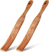 11 Inch Acacia Wooden Sourdough Spatula, Mixing Stir Stick Spurtle with Hanging Hole, 2 Pcs Kitchen Tool