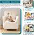NILUOH Chair Covers Armchair Stretch Chair Slipcovers with Arms Solid Accent Chair Covers for Living Room Soft Nonslip