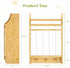 2-Tier Wall-Mounted Kids Bookshelf, Bamboo Floating Nursery Book Shelf, Picture Ledge Shelf for Wall Decor and Storage