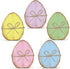 Whaline 5Pcs Retro Easter Egg Wooden Signs Colorful Egg Shape Rustic Farmhouse