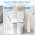 Flyzenvibe Set Set Stainless Steel Toilet Brush and Holder Wall Mount Heavy Duty Toilet Bowl Brush Oil Rubbed Matte