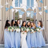 32Ft Cotton Bunting Banner, Blue White Plaid Dot Fabric Triangle Flags for Birthday Wedding Baby Shower Engagement Tea