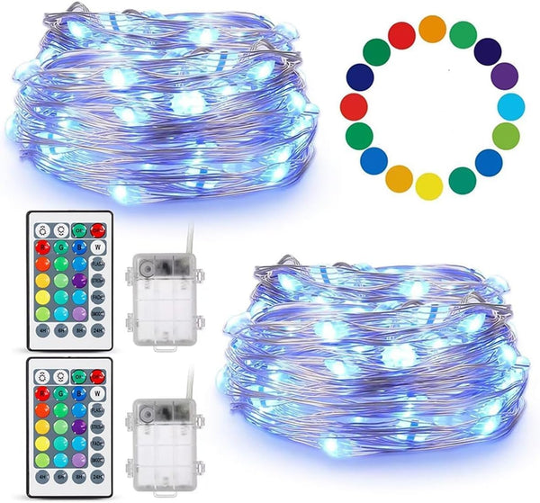 TenSteed Fairy Lights Battery Operated Twinkle Lights with Multicolor Changing, 50 LED,