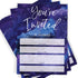 Printed Party Kids Birthday Invitations, Outer Space Galaxy, 25 Invitations and Envelopes