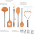 Tovolo 6-Piece Premium Silicone Utensil Set (Apricot): Essential Kitchen Tools | Sturdy Utensils for Home, Apartment, or College Dorms by Tovolo