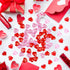 Fangoo 110 Pieces Red Pink Acrylic Heart Gems, Valentine's Day Decor Heart Rocks for DIY Crafts Engagement