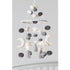 Celestial Crib Mobile with Pom Pom Stars and Clouds - White and Grey