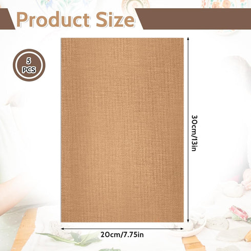 Clay Mat for Sculpting 5 Pack Non Skid Mat Nonstick Heat-Resistant Polymer Clay Craft Mat for DIY Crafts Projects, Clay Pottery, Bake Clay Tool Oven, 11.8 x 7.9 Inches by salbsever