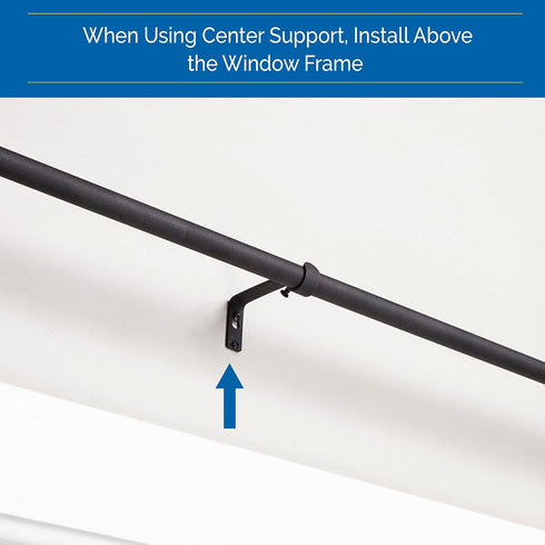 Sun Zero SN47073 Bronn Industrial Pipe Blackout Wrap Around Curtain Rod, 36-66" Adjustable Length