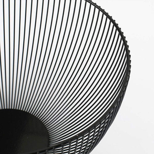 Wire Fruit Basket, Kitchen Fruit Bowl Stand, Metal Fruit Bowls for Counters (Black, Round)