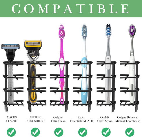 Linkidea Corner Wall Mount Toothbrush Holder for Bathroom, Stainless Steel Triangle Shelf for Tile Walls, Self Adhesive