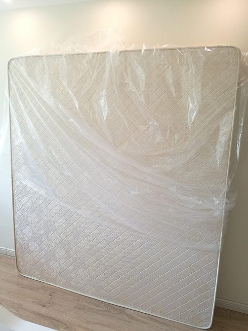 K KINGPLAST King/Queen Plastic Mattress Case, 78" x 10" x 96" Clear Plastic Disposal Mattress Storage Bag Cover for