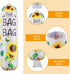 Aysatogc Plastic Bag Holder, Sunflower Kitchen Dispenser Holders Reusable Washable Trash Garbage Bag Holder
