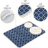 Super Absorbent Dish Drying Mat, Microfiber Fast-Drying Dish Mat 16" x 18", Cute Navy Blue Moroccan