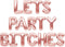 PartyForever Rose Gold 16 Inch Letters Banner, Bachelorette Party Balloons Decorations Set for Bridal Shower