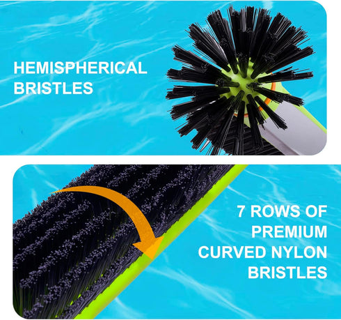 Swimming Sepetrel Pool Brush Head for Cleaning Walls,Heavy Duty Inground/Above Ground Pool Round Scrub Brushes