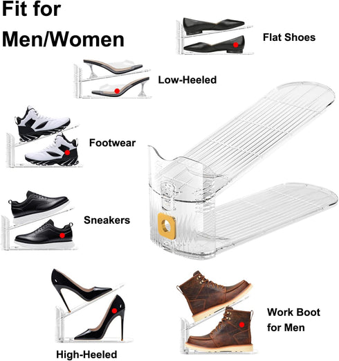Copidrum 12Pack Closet Closet Shoe Slots Organizer for Shoe Stacker Shoe Rack Organizer for Space Saver Storage Holder