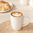 Set 6, 16 Oz vancasso White Ceramic Coffee Mug of Tea Cups with Handle for Latte, Tea, Cappuccino, Milk, Cocoa