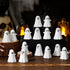 Beeveer 50 Pcs Halloween Mini Ghosts Figurines Resin Tiny Ghosts Spooky Small