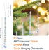 Lumiti 12pcs Crystal Icicle Christmas Tree Ornaments, Glass Beads Hanging Chandelier Pendants for Christmas Party