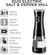 Tower Duo Electric Salt/Pepper Mill - Black