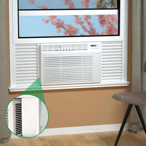 VACUUM002WHITE Window Air Conditioner Side Insulated Panel, 2PIC Insulation Panels Window Seal Kit with 4 Pressure