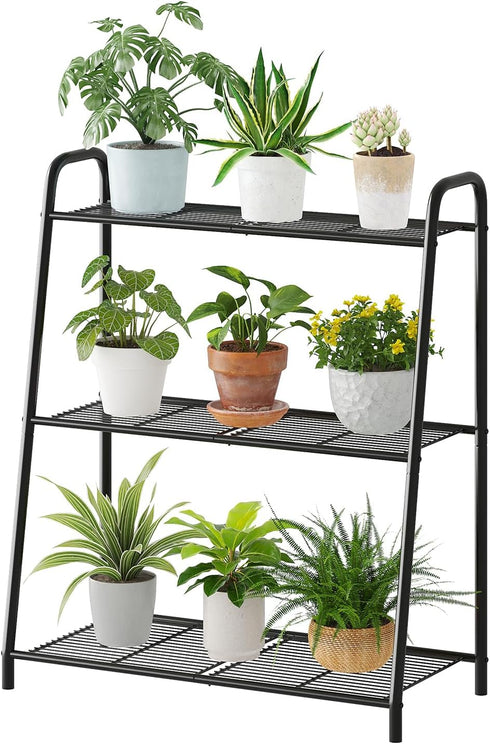 Kitsanery Metal Plant Stand Indoor Outdoor for Multiple Plants,3 Tier Plant Shelf,Large Heavy