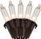 YULETIME Clear Christmas Lights with Brown Wire, 66 Feet 200 Count, Pack of 2 Sets 33 Ft Mini Light Set