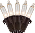 YULETIME Clear Christmas Lights with Brown Wire, 66 Feet 200 Count, Pack of 2 Sets 33 Ft Mini Light Set