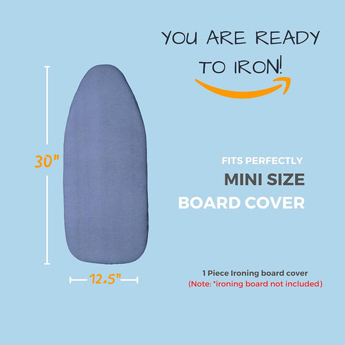 Smart Tabletop Ironing Board Cover and Pad - 12.5 X 30 inch, Fits Small Mini Board, Extra Thick Padding, Heat