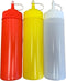 bark and lindy Ketchup Mustard and Clear BPA Free Widemouth Food Prep Set of 3