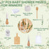 4 Sets) Baby Shower Prizes for Game Winners Bamboo Cheese Board Spoon Fork Butter Spreaders Plaid Towel Thank You Card
