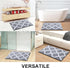 OLANLY Soft and Absorbent Bathroom Rugs 24x16, Non-Slip Shaggy Shower Carpet, Machine Wash Dry, Grey Bath Mats