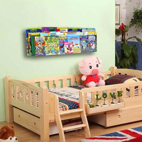 24 inch,Kids Shelf,50% NIUBEE Acrylic Invisible Floating Bookshelf Clear Wall Bookshelves Display Book Thicker