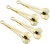 MSY BIGSUNNY Mini Appetizer Tongs Set of 4, Gold Plated Stainless Steel Small Serving Tongs, 6 Inch